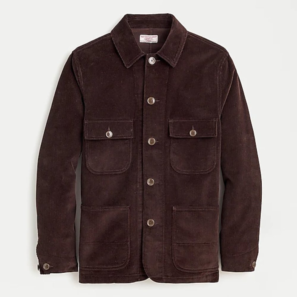 J.Crew Wallace & Barnes Slim-fit Chore Jacket in Corduroy (Brown) Size XS